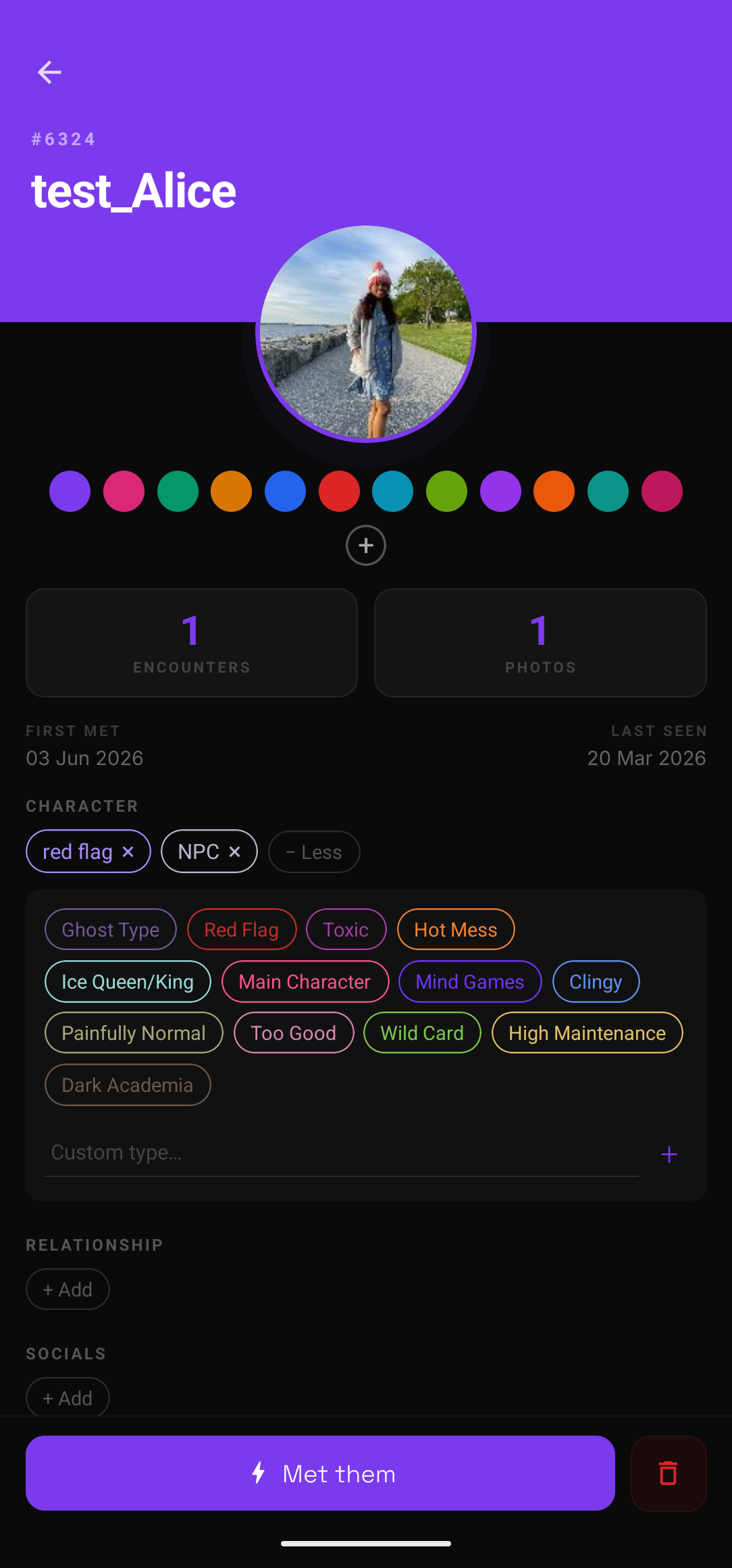hokédex profile screen